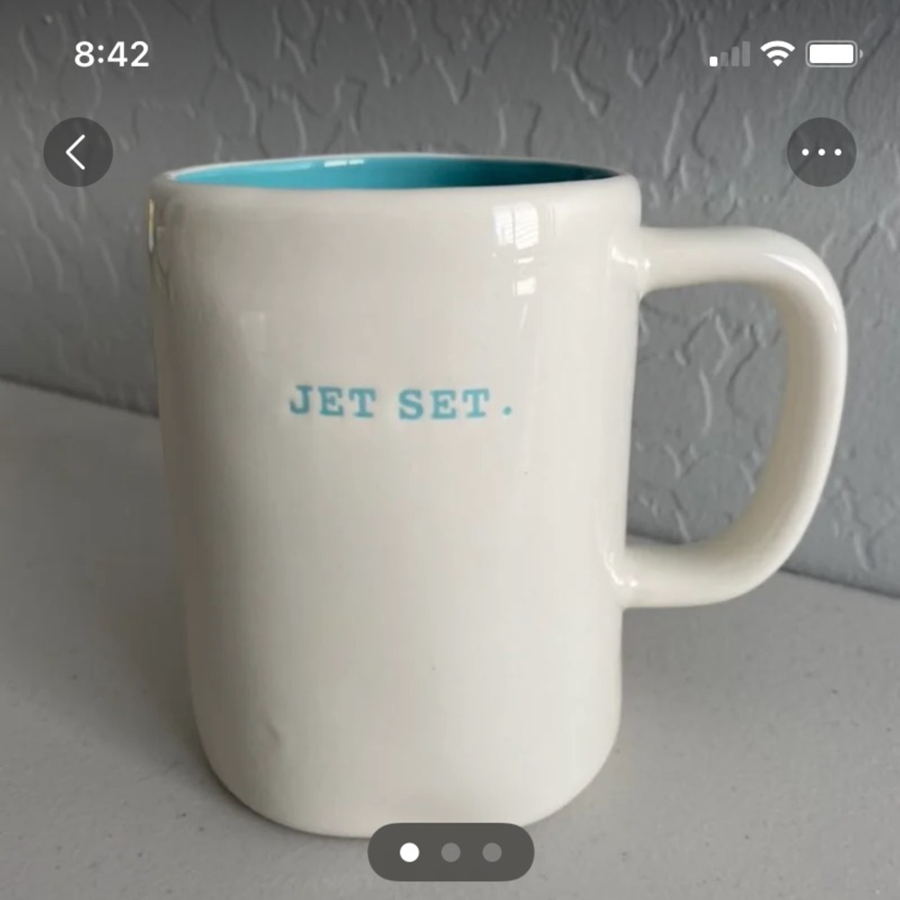 Rae Dunn Typewriter Block Type “Jet Set” Mug